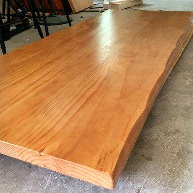 定制榆木板原木整板松木板吧台板墙隔板置物架办公桌面DIY实木板