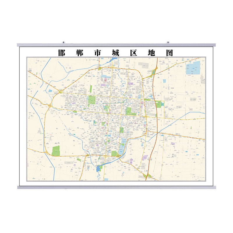 邯郸市2021市区地图墙贴定制城区街道图新版卫星电子超大巨幅挂图