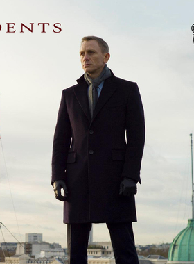 007持枪同款可触屏||DENTS羊绒内里毛羊皮男御寒手套15-1116礼盒