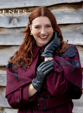 梅根王妃同款|DENTS毛羊皮针织内里柔软女士手套7-1125