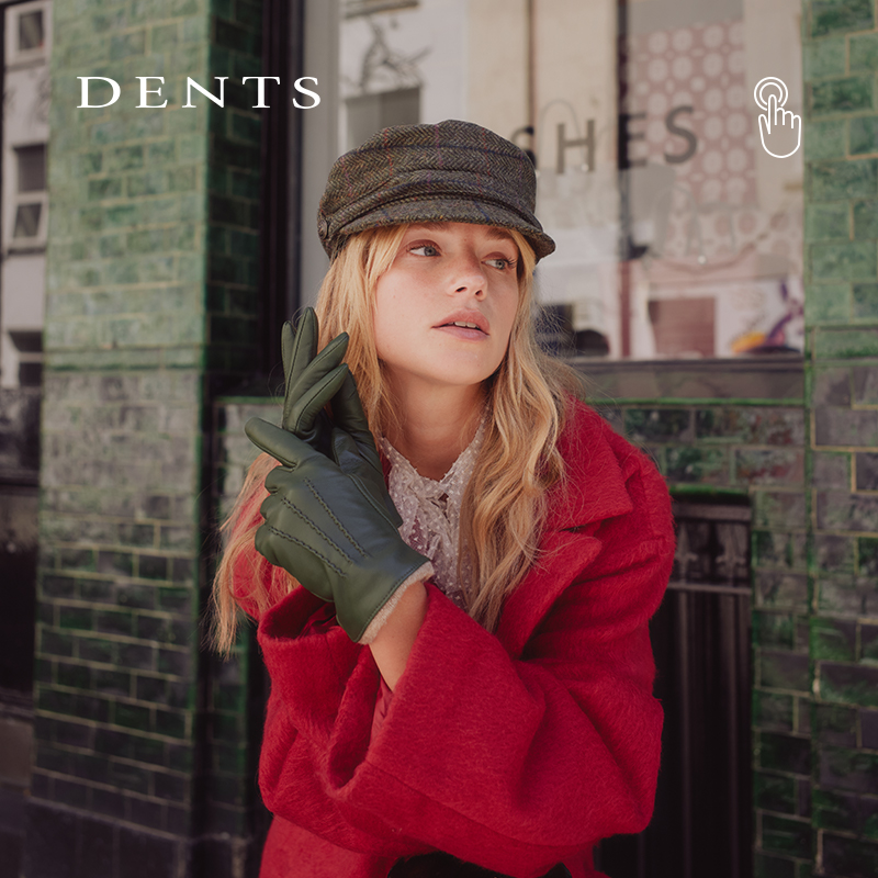 DENTS毛羊皮羊毛内里非触屏手套