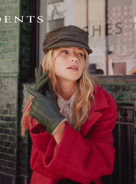 可触屏升级款|DENTS 毛羊皮羊毛加厚保暖女士御寒手套7-1135礼盒