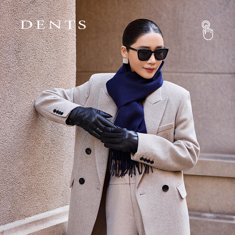 博主同款礼盒|DENTS羊绒围巾女士手套御寒保暖套装7-2461 TINK