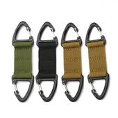 户外多功能战术尼龙织带背包挂扣双点三角扣登山扣双向快挂钥匙扣