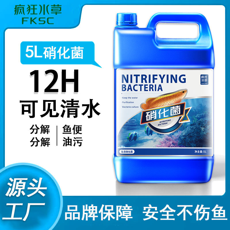 5L硝化细菌鱼缸水池养鱼稳定水质生态分解鱼便油膜硝化菌