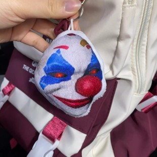 大手子小丑毛绒发声玩偶挂件钥匙扣学生背包挂饰整蛊抽象玩具玩偶