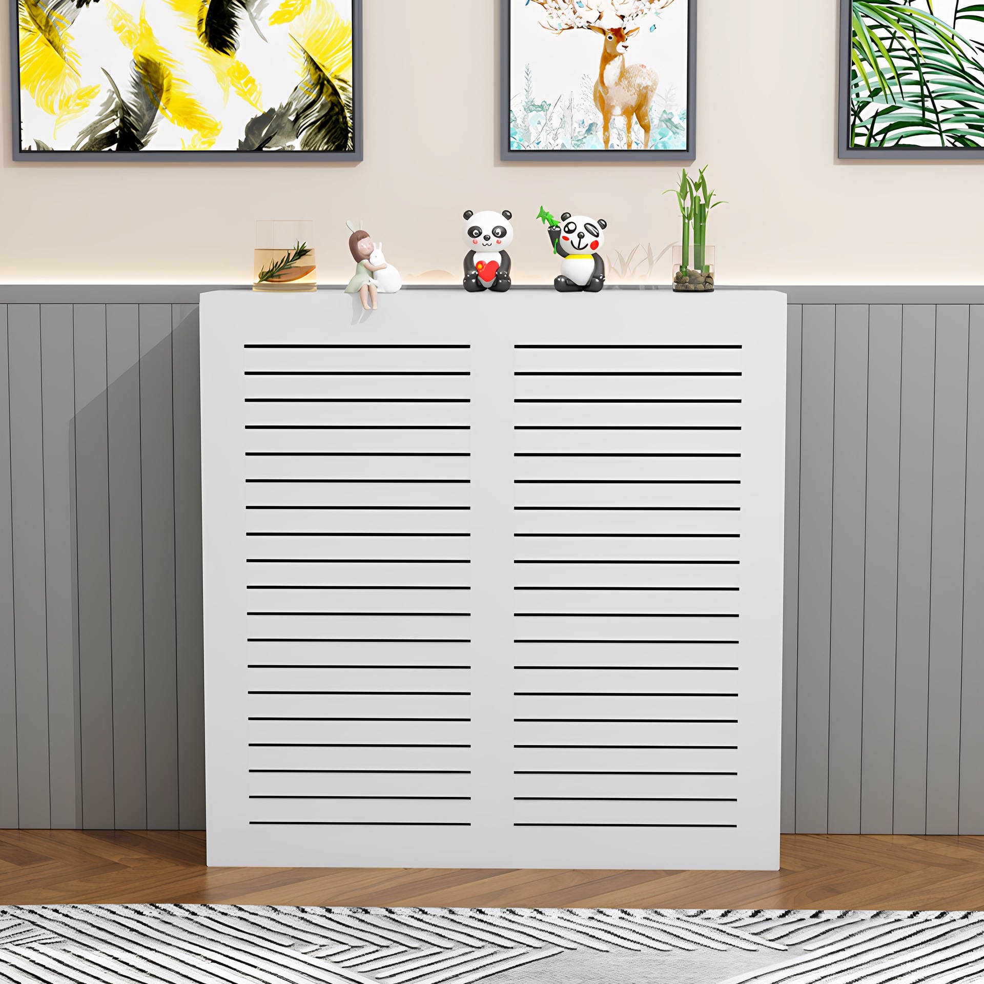 暖气片遮挡装饰罩分水器遮挡柜地暖管道遮丑挡板水表箱遮挡洞洞板