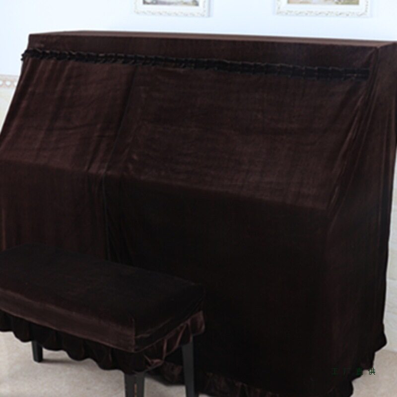 钢琴罩加厚金丝绒全罩现代欧式简约轻奢新推荐黑色防尘套美观盖布