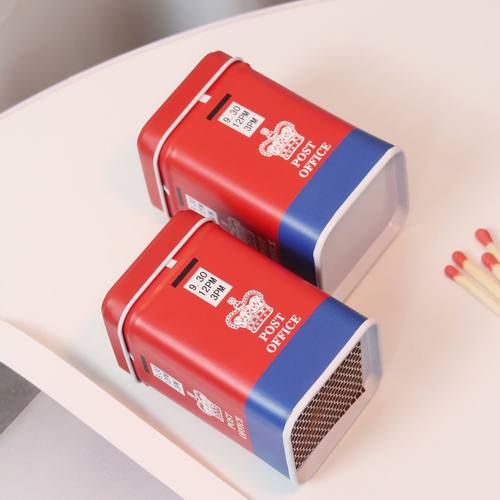 怀旧加长老式火柴红色点烟斗雪茄烟铁盒安全火柴65MM香熏专用