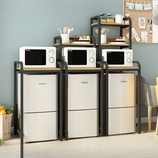 冰箱架子置物架落地多功能放冰箱上方上面顶部厨房小冰柜储物柜铁