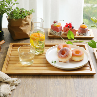 小茶盘竹质家用水杯茶杯托盘茶托杯子点心托盘茶具木托盘