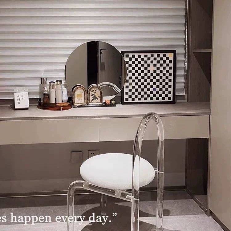 网红化妆镜台式圆形镜简约梳妆台镜子大号桌面高清卧室家用ins,住宅家具,餐椅,淘宝优惠券,粉丝福利购,淘宝优惠卷