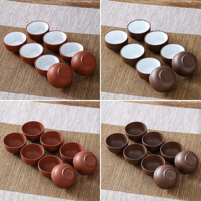 紫砂杯杯子宜兴品茗功夫陶瓷杯大小号主人茶碗茶具套装直口包邮,餐饮具,茶杯,淘宝优惠券,粉丝福利购,淘宝优惠卷