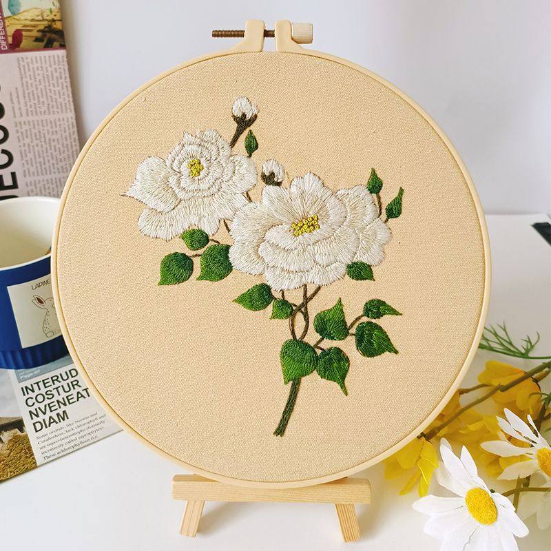 刺绣材料包diy手工编织制作法式ins风新手入门初学带图案绣布挂画,居家布艺,缝纫DIY材料套装,淘宝优惠券,粉丝福利购,淘宝优惠卷