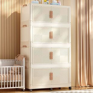 家用床头收纳架卧室厨房落地置物架可移动床头柜 加大加厚85CM