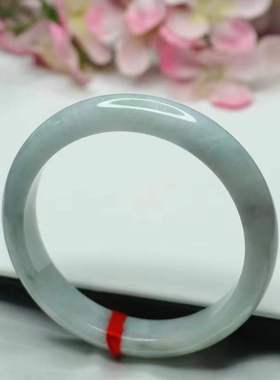 天然缅甸翡翠手镯大圈口玉镯传家玉石玉器珠宝女士款礼品气质文雅