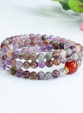 天然水晶手串极光23多圈手链玛瑙新中式民族风手饰品情侣闺蜜礼物