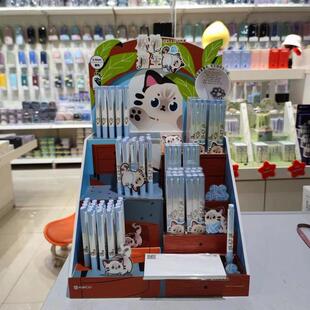 kaco上海文采松弛猫生限定k中性笔.mm黑色书写刷题笔双珠笔芯