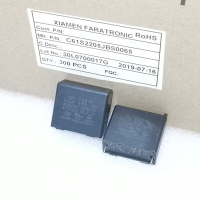 FARATRONIC C61S2205JBS0065 CBB61H 2.0uF 450VAC 交流电动机电