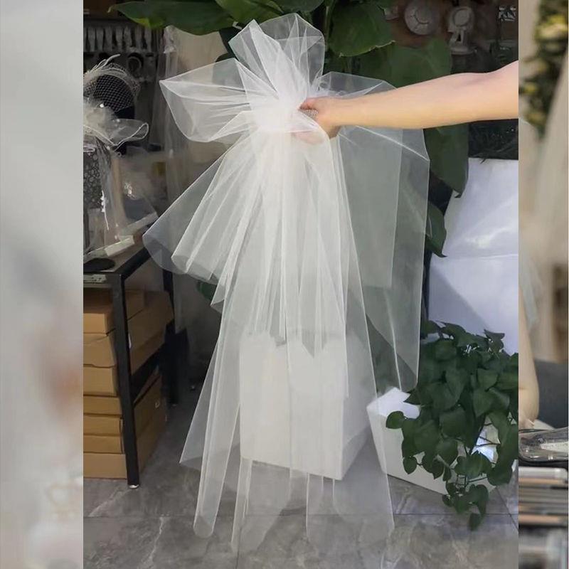 新款头纱抓泡云朵蓬蓬头纱韩式结婚新娘摄影造型街拍婚纱跟妆