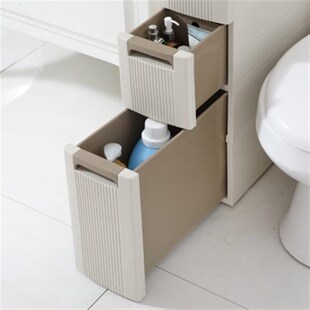 18cm宽夹缝收纳柜抽屉式置物柜塑料厨房置物P架缝隙边柜带轮整理