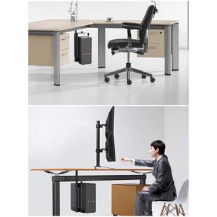 电脑主机架悬挂式家用办公桌下台式机箱托吊架固定支架子壁挂托架