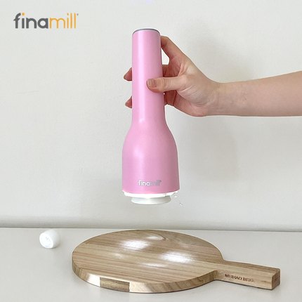 美国Finamill全自动单手电动调料研磨器花椒香料黑胡椒海盐研磨瓶
