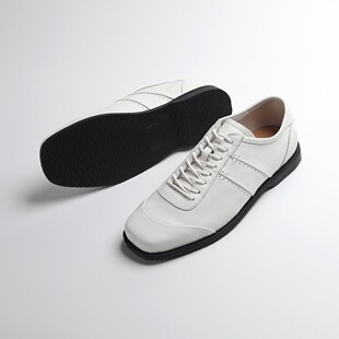 头层牛皮手工薄底英伦商务设计感德训鞋 男式 复古小皮鞋 2026春新品