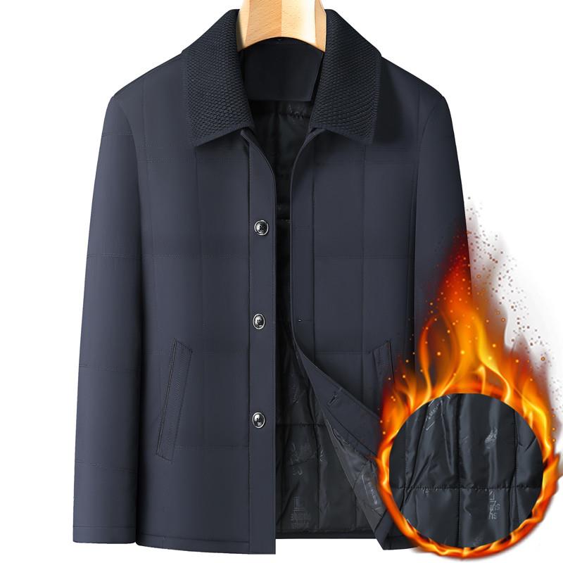 爸爸装加厚保暖棉衣男士外套棉服棉袄中老年头人男装爷爷秋冬季