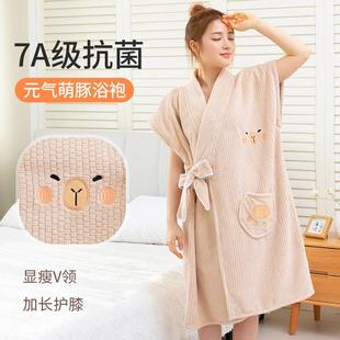 2025新款 浴巾浴袍可穿式 比纯棉全棉吸水速干大人家用女士洗澡浴裙