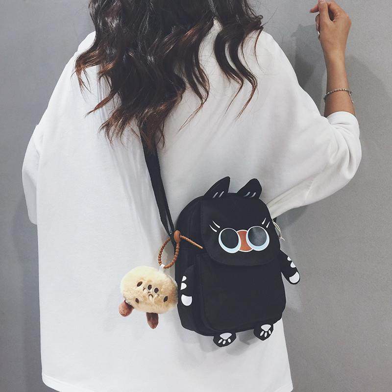 泰国猫可爱帆布小包包女2025新款个性小众手机包儿童卡通斜挎包潮,箱包皮具/热销女包/男包,手机包,淘宝优惠券,粉丝福利购,淘宝优惠卷