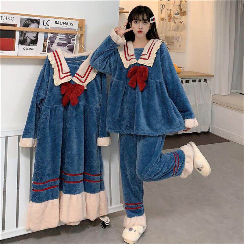 2026年新款睡衣女秋冬季珊瑚绒睡裙加绒加厚白雪公主睡袍家居服