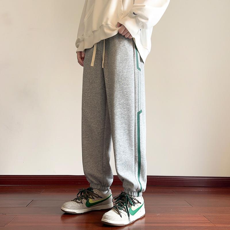 春秋款长裤子男孩13初高中学生14休闲运动裤15岁大童宽松束脚卫裤