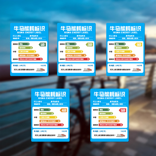 牛马打工人能耗标识贴纸电动摩托汽车防水车贴创意搞笑个性装饰贴