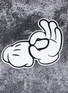 恶搞手势汽车贴纸OOXX内涵创意个性搞笑车贴电动车摩托车装饰贴