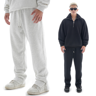 复古拉链加绒裤 25年秋冬新款 子高腰休闲裤 街头休闲长裤 卫裤 OOTC