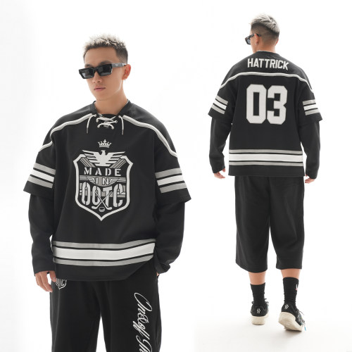 OOTC「冬训系列-03鹰盾」美式复古休闲冰球服秋冬夹克外套上衣