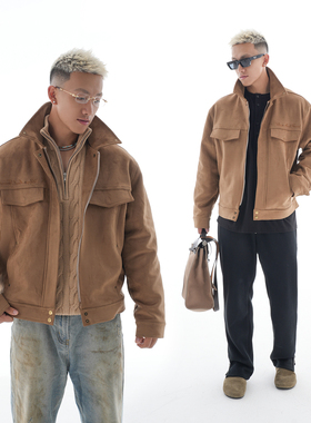OOTC 「旷野」麂皮外套冬季上衣男装休闲外套美式复古夹克加厚款
