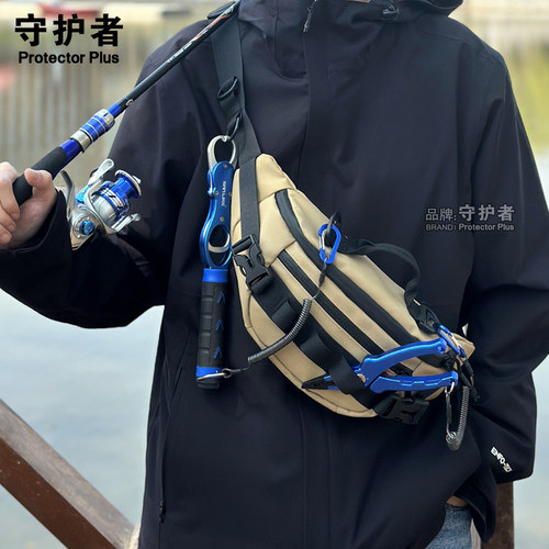 路亚包斜挎骑行腰包男多功能胸包