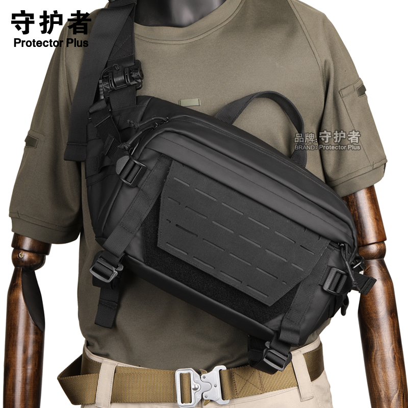 守护者斜挎包防水皮膜胸包单肩包