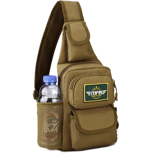 守护者胸包男户外运动休闲战术帆布单肩斜挎背包多功能路亚弹弓包