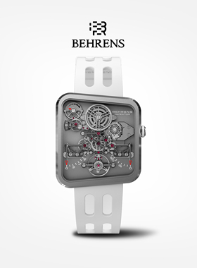 贝伦斯BEHRENS联名自动机械腕表惊鸿之笏20G钛合金版白色