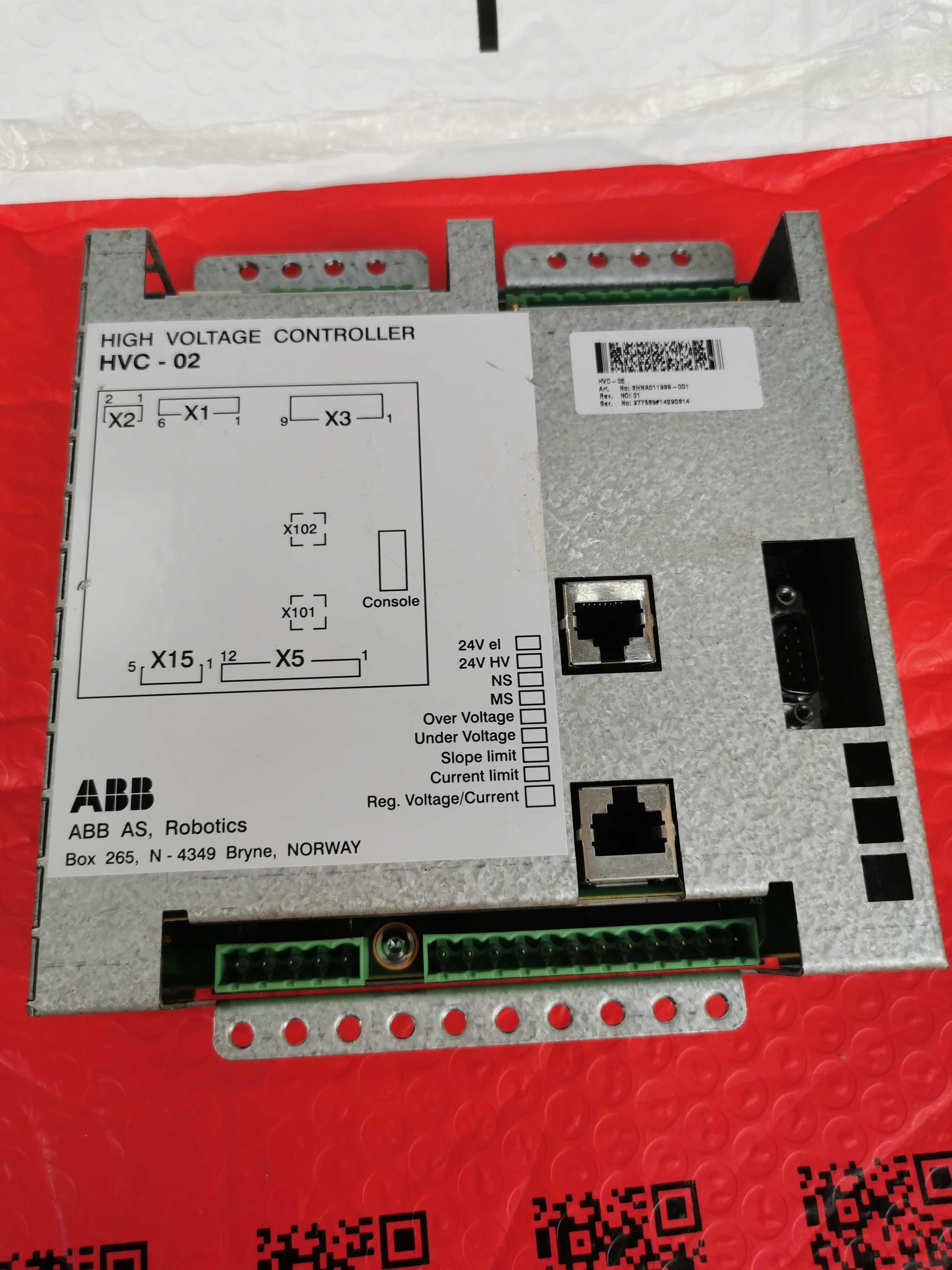 3HNA011999-001 ABB喷涂机器人高压板 HVC-02B全新原装议价