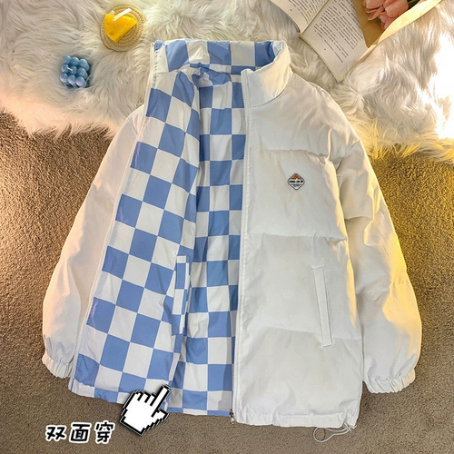 Двусторонний демисезонный пуховик, трендовая куртка, 2021 года, в корейском стиле, оверсайз