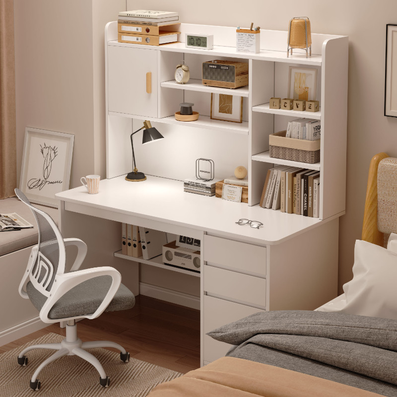 书桌书架一体带书柜学生家用学习桌卧室电脑桌小户型简易桌子,住宅家具,书桌,淘宝优惠券,粉丝福利购,淘宝优惠卷