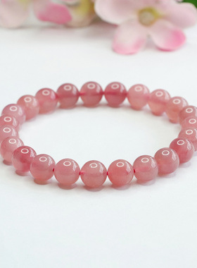 星光粉水晶手串马粉手链彩宝女士款玉石礼品气质文雅大气时尚饰品