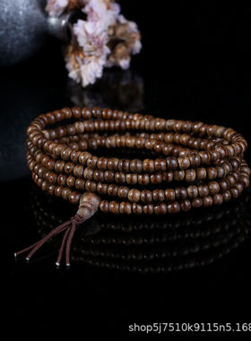 越南芽庄黄油格沉香男女款圆珠珠手链手串香韵甘醇士吉祥纳福礼物