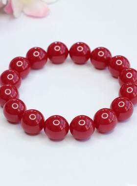 红宝石手串红刚石手链彩宝首饰珠宝女款吉祥纳福礼物时尚饰品手环