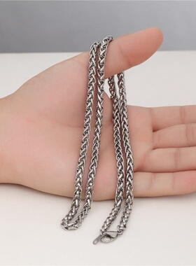 极速Titanium steel neckslace keel chain flower orchid chain