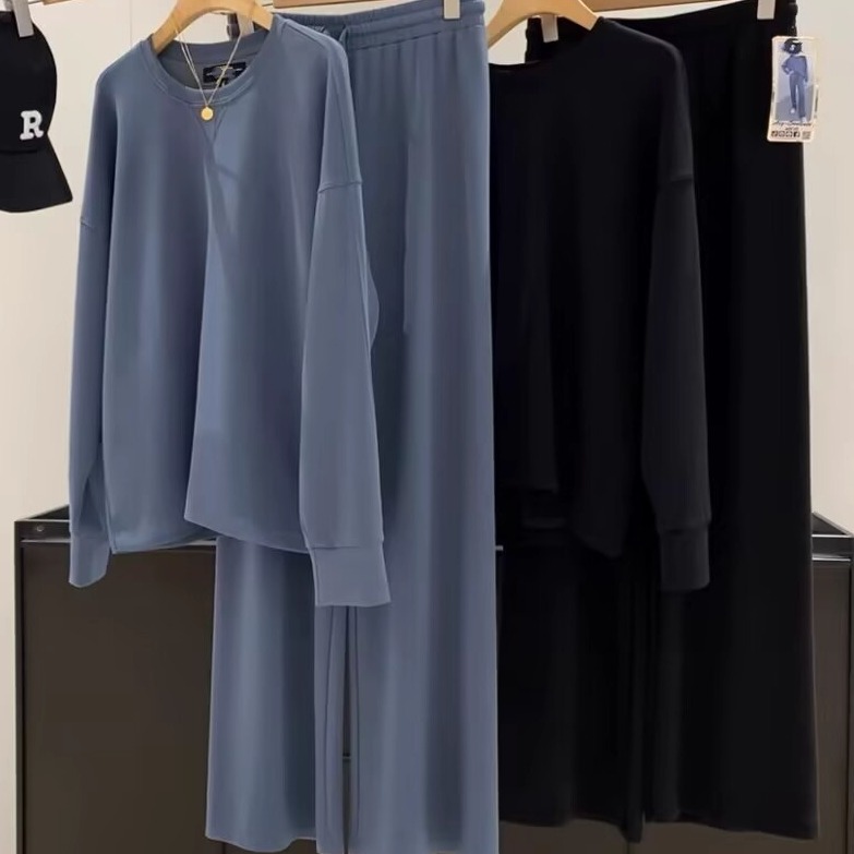 美国单！纯色基础运动休闲风空气棉又软又垂卫衣卫裤套装女 单卖